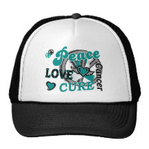 Peace Love Cure 2 Cervical Cancer 2 Hat