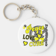 Peace Love Cure 2 Endometriosis Key Chain