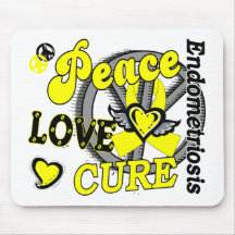 Peace Love Cure 2 Endometriosis Mouse Pad