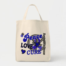 Peace Love Cure 2 Huntington's Disease Bag