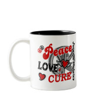 Peace Love Cure 2 Juvenile Diabetes Coffee Mugs