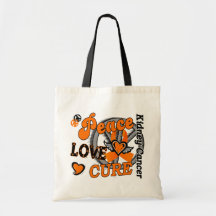 Peace Love Cure 2 Kidney Cancer Bag