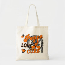 Peace Love Cure 2 Leukaemia Tote Bags