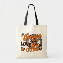Peace Love Cure 2 MS Tote Bag