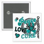 Peace Love Cure 2 Ovarian Cancer Pins