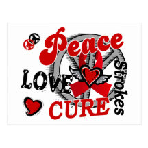 Peace Love Cure 2 Strokes Post Cards