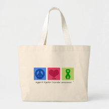 Peace Love Cure Bipolar Disorder Canvas Bags