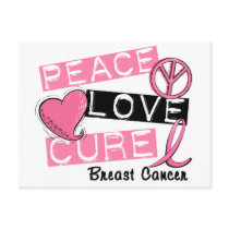 PEACE LOVE CURE BREAST CANCER