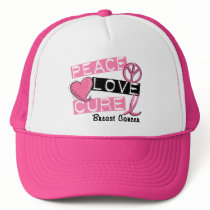 PEACE LOVE CURE BREAST CANCER T-shirts & Gifts