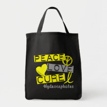 Peace Love Cure Hydrocephalus Tote Bag