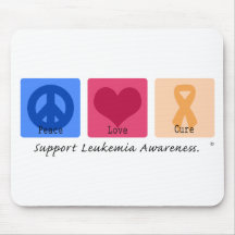 Peace Love Cure Leukaemia Mousepad