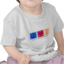 Peace Love Cure Leukaemia Tee Shirts