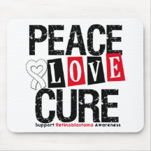 Peace Love Cure Retinoblastoma Mousepad