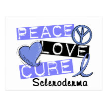 Peace Love Cure Scleroderma Postcard