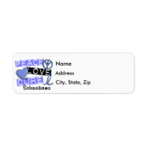 Peace Love Cure Scleroderma Return Address Labels