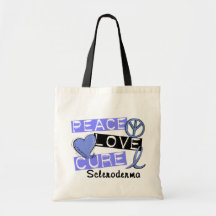 Peace Love Cure Scleroderma Tote Bag