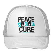 Peace Love Cure Tourette Syndrome Mesh Hat