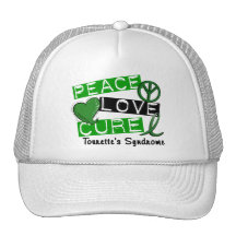 Peace Love Cure Tourette's Syndrome Mesh Hats