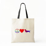 Peace Love Dachshunds Bag