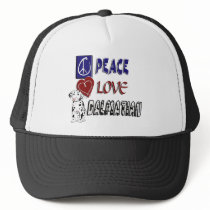 PEACE LOVE DALMATIAN MESH HATS