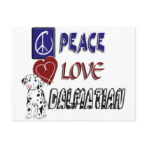 PEACE LOVE DALMATIAN POSTCARDS
