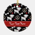 Peace Love Dalmatians Ornament