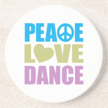 Peace Love Dance Beverage Coaster