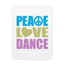 Peace Love Dance Flexible Magnets