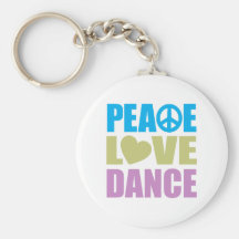 Peace Love Dance Keychains
