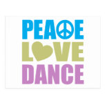 Peace Love Dance Post Card