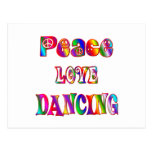 Peace Love Dancing Postcards