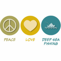 Peace Love Deep Sea Fishing Acrylic Cut Outs