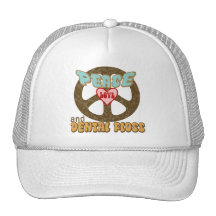 Peace Love Dental Floss Vintage Mesh Hat