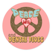 Peace Love Dental Floss Vintage