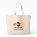 Peace Love Dental Hygiene Tote Bag