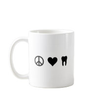 Peace, Love, Dentistry Mug