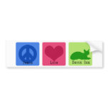 Peace Love Devon Rex Bumper Stickers