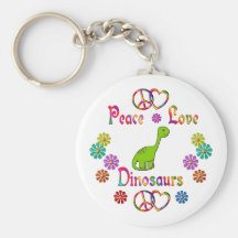 PEACE LOVE DINOSAURS KEY CHAIN