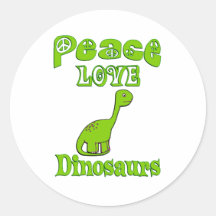 Peace Love Dinosaurs Sticker