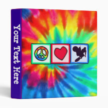 Peace, Love, Dirt Bike Vinyl Binders