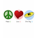 Peace Love Disc Dog Women's Tee Shirt