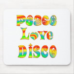 Peace Love Disco Mouse Pads