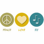 Peace Love DJ Cut Outs