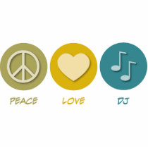 Peace Love DJ Cut Outs