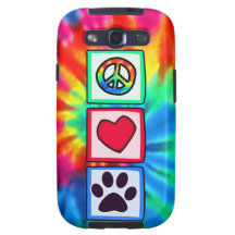 Peace, Love, Dog; Pawprint Galaxy S3 Covers