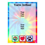 Peace, Love, Dog; Pawprint Invitations