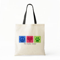 Peace Love Dogs Tote Bags