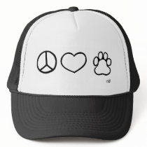 Peace, Love, Dogs Mesh Hat