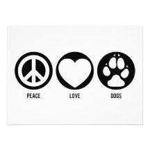 Peace Love Dogs Invitation