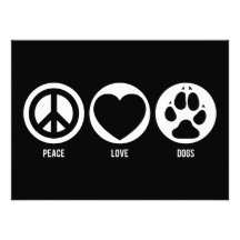 Peace Love Dogs Invitation